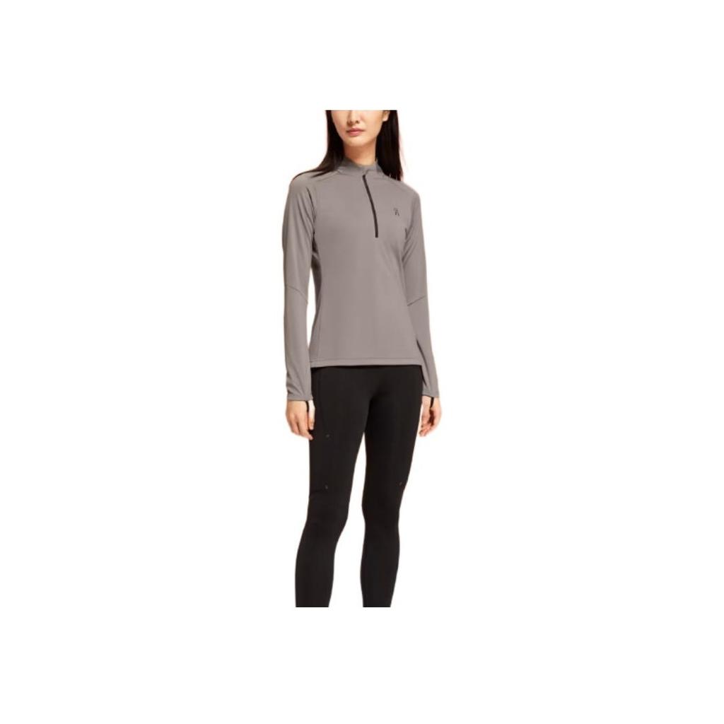 Футболка с длинным рукавом On Climate Solid Moisture Wicking Casual Lg, женские топы, угольно-серый 1WE10781933
