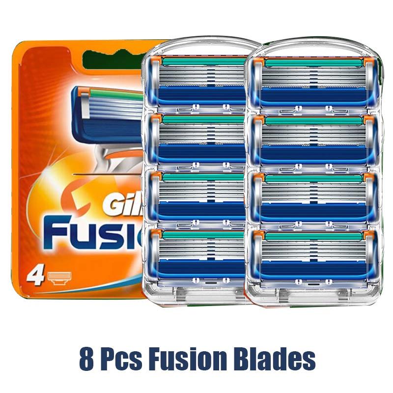 Оригинальные бритвенные лезвия Gillette Fusion 5, бритвенные лезвия Fusion, мужские кассеты для бритья на лице, сменные сменные головки для бритвы