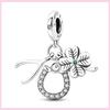 925 Silver Sister Heart Wedding Charm For Original Bracelet Cat Nurse Angel Jewelry Beads Spacer Stopper