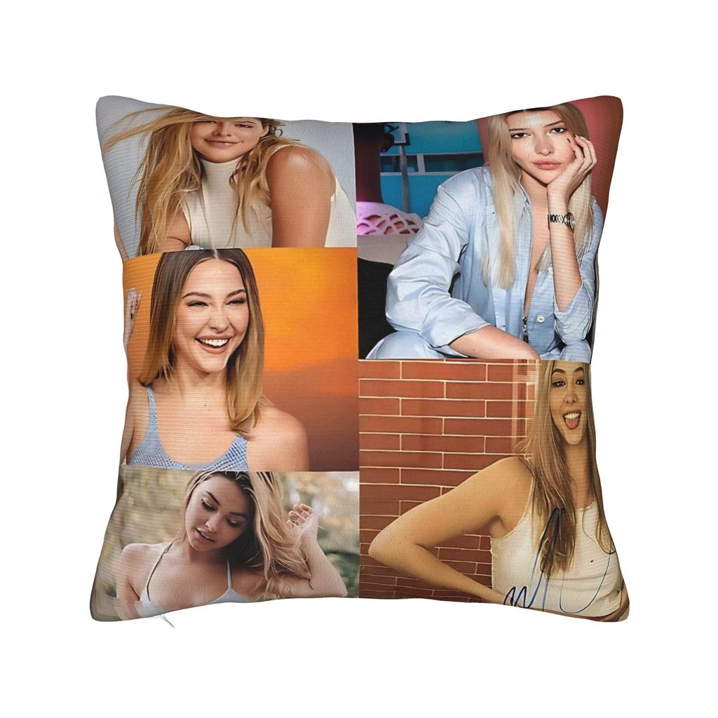 Madelyn Cline Beautiful Actress Poster Pillow Cover Kawaii Pillow Case For Sofa Bedroom Home Decor Design Pillowcases Gift Idea