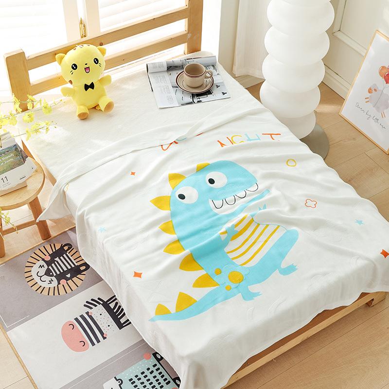 Double-layer Bamboo Cotton Infant Blanket, Children's Quilt, Thin Air-conditioning Summer Cool Quilt, Baby Bamboo Fiber Ice Silk Blanket