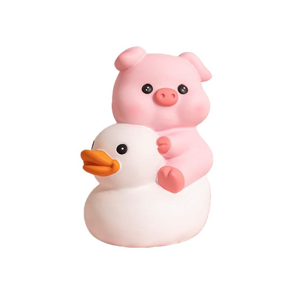 Vinyl Pig Vinyl Piggy Bank Pig Duck Riding Animal Pig Money Jar Good Luck Fall Protection Coin Saving Box Valentine's Day