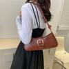 Французская текстура популярная сумка белая сумка подмышкой женская новая модная однотонная французская нишевая портативная сумка-багет