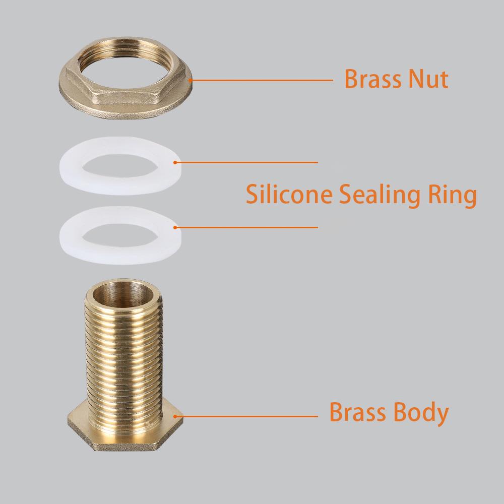 1/2" 1/4" Brass Water Tank Connector Silicone Gasket Copper Pipe Fish Tank Coupling Joint Garden Irrigation Pipe Hose Adapter Fuel System Fittings7