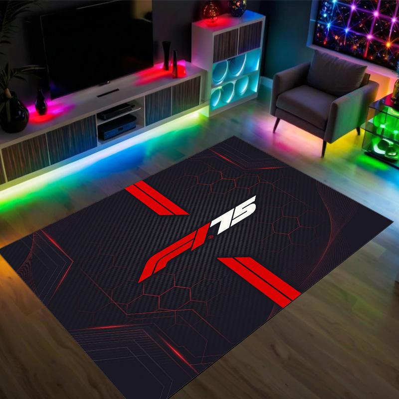 F1 Design Crystal Velvet Carpet Cozy Non?Slip Printed Rug For Bedroom Living Room Entrance