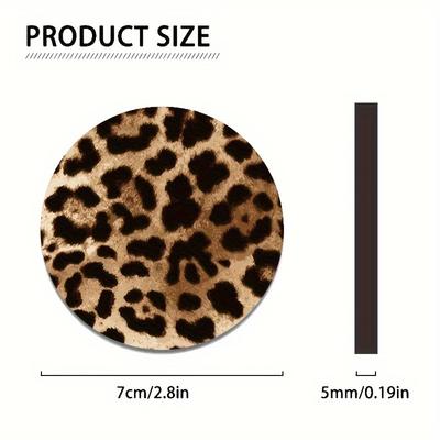 2 шт. Мягкая резиновая подставка с леопардовым узором и дополнительным дизайном подставки для мягких автомобилей