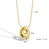 Chubby 26-Letter Balloon Pendant Necklace, Gold-Plated Stainless Steel