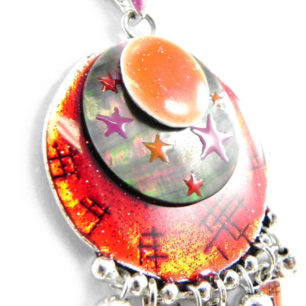 NOA [H2429] - Красное дизайнерское колье «Бора-Бора»