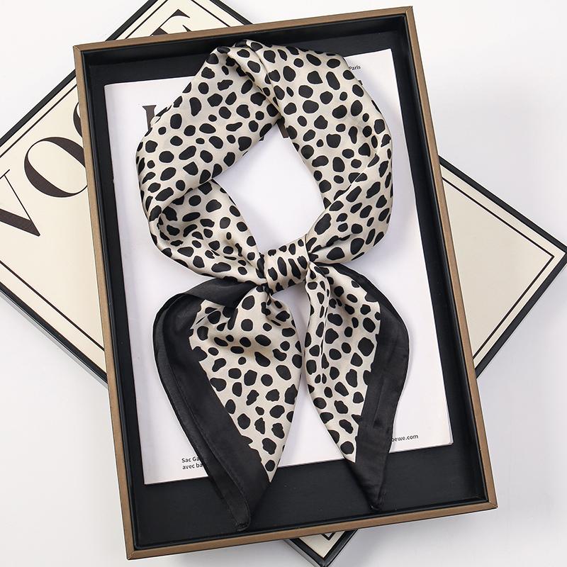 2024 Luxury Square Silk Scarf for Women Hijab Hair Bands Neckerchief Female Satin Shawl Ribbon Headband Fashion Wraps Bandana