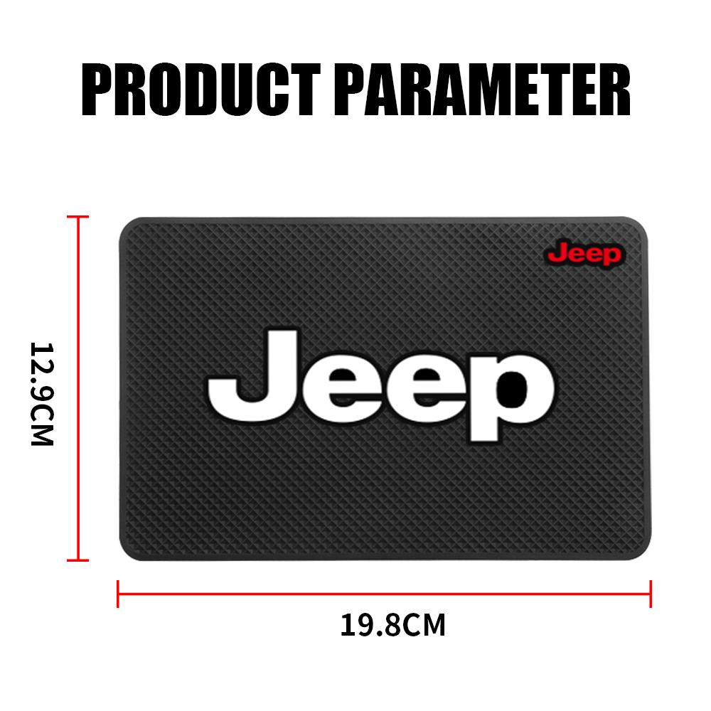 1pc Car Dashboard Sticky Anti-Slip PVC Mat Silicone Anti-Slip Storage Mat For Jeep Renegade Wrangler jk Compass Grand Cherokee AKS1