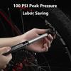 ROCKBROS Mini Bicycle Pump 100PSI Portable Aluminum Alloy Cycling Pump Air Inflator Schrader & Presta Valve MTB Bike Tire Pump