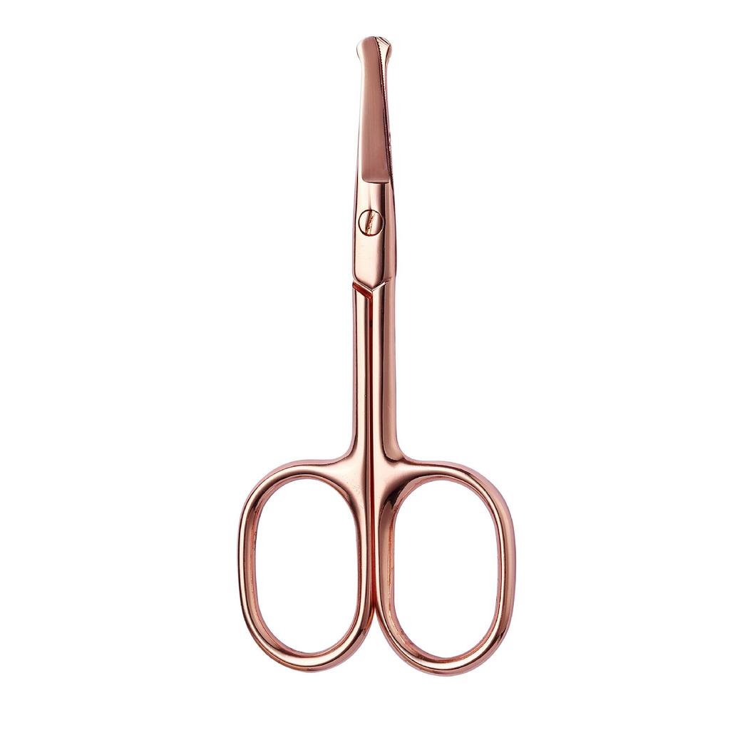 Элимальная стрижка с круглой головкой из нержавеющей стали, косметическая стрижка бровей, стрижка волос в носу, бровей, маленькие безопасные ножницы, ножницы для волос в носу