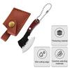 Mini Chef Knife Keychain with Sheath Knife Sharpener Multi-functional Pocket for Package Opener Box Cutter Letter