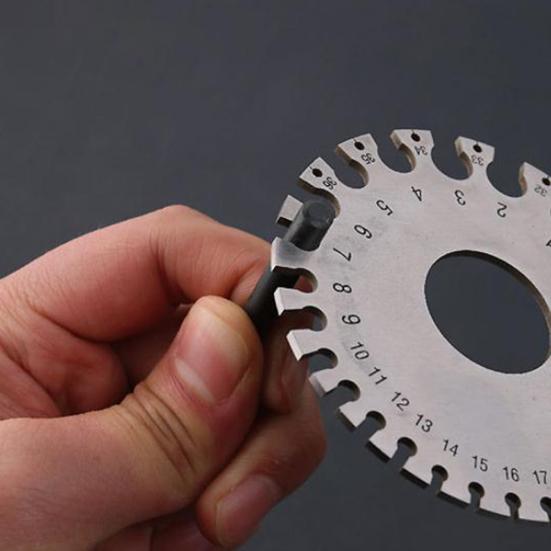 0-36 Металлическая круглая проволочная линейка AWG SWG, измерительный инструмент для толщины и диаметра