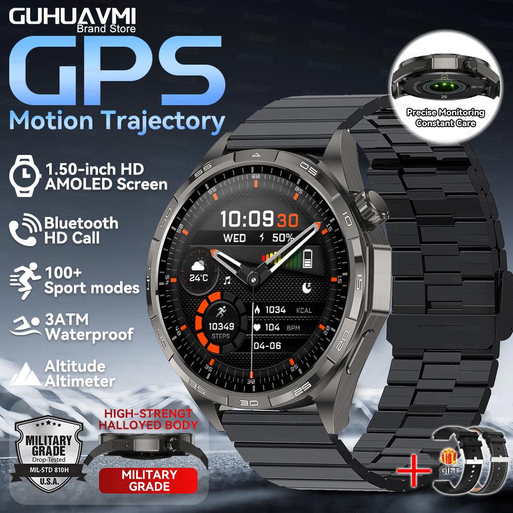 Новые Умные Часы 6 Pro для Активного Отдыха и Спорта для Мужчин Bluetooth Звонки GPS Трек Высота Давление Пульс Здоровье Умные Часы