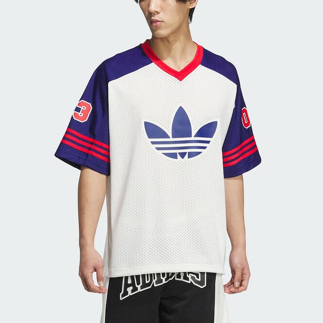 adidas originals Logo Printed T-Shirt White Blue JC6801-1