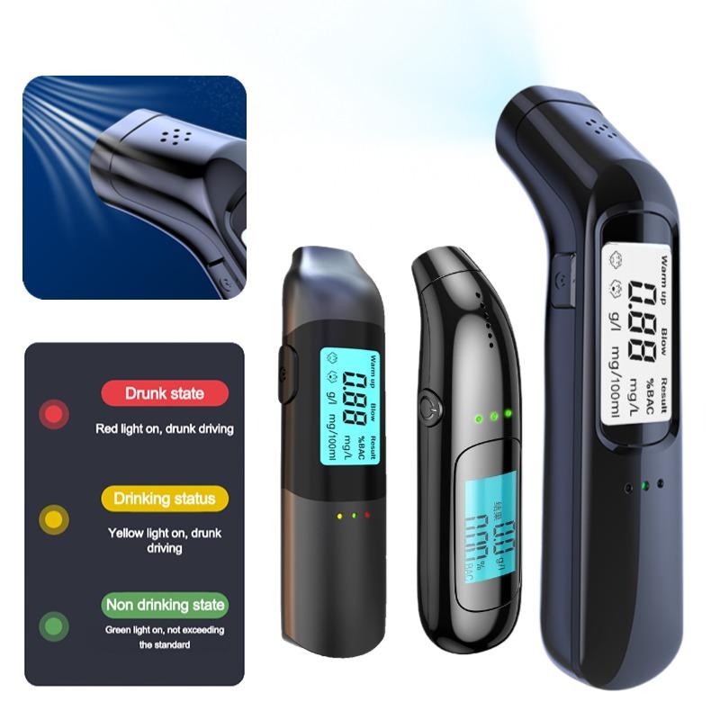 Бесконтактный высокоточный алкотестер Цифровой ЖК-экран USB Перезаряжаемый алкотестер Дыхательный анализатор для дома