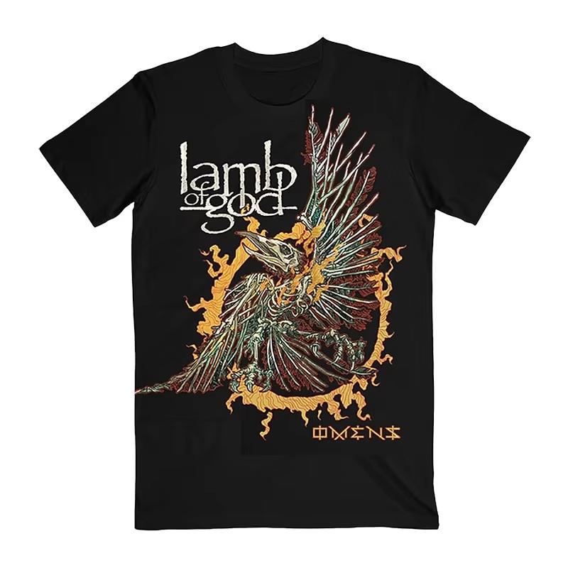 2026 Classic Heavy Metal Band Lamb Of God Band Graphic Print Tshirt Unisex Unisex Streetwear Fashion Oversized Top Summer New Tee