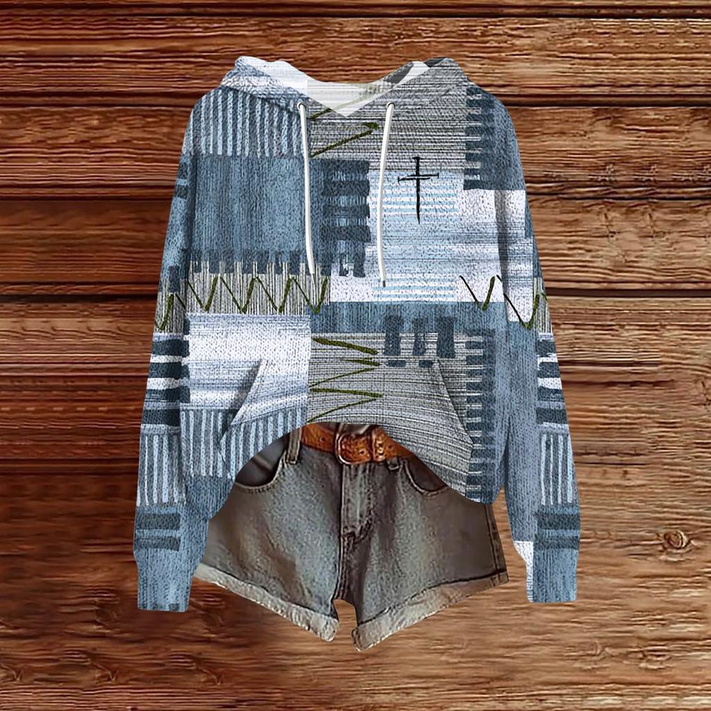 Women's Fashion Casual Long Sleeve Solid Color Hooded Sweatshirt Tops