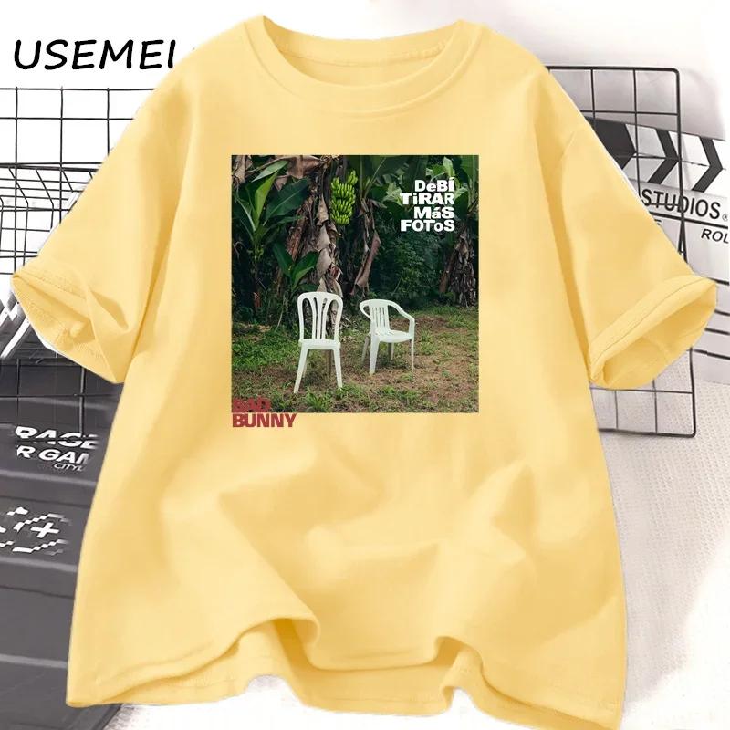 Bad Bunny Debi Tirar Mas Fotos Album Tshirt Cotton Short Sleeve O Neck Tshirt Unisex Streetwear Bad Bunny Merch Tees Clothes