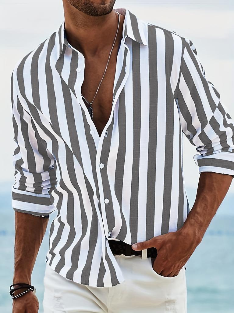 Men's Casual Beach Long Sleeved Shirt