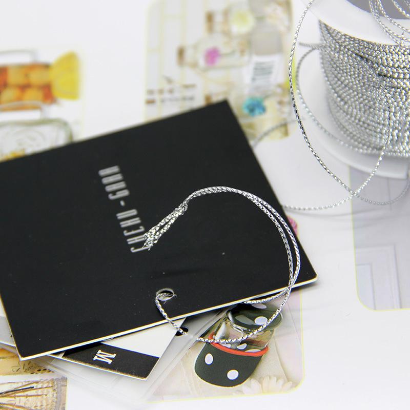 20m/roll 1mm Gold Silver Red Cords Metallic Rope Thread String Strap Gift Wrap Ribbon Cord Bracelet No-slip Hang Tag