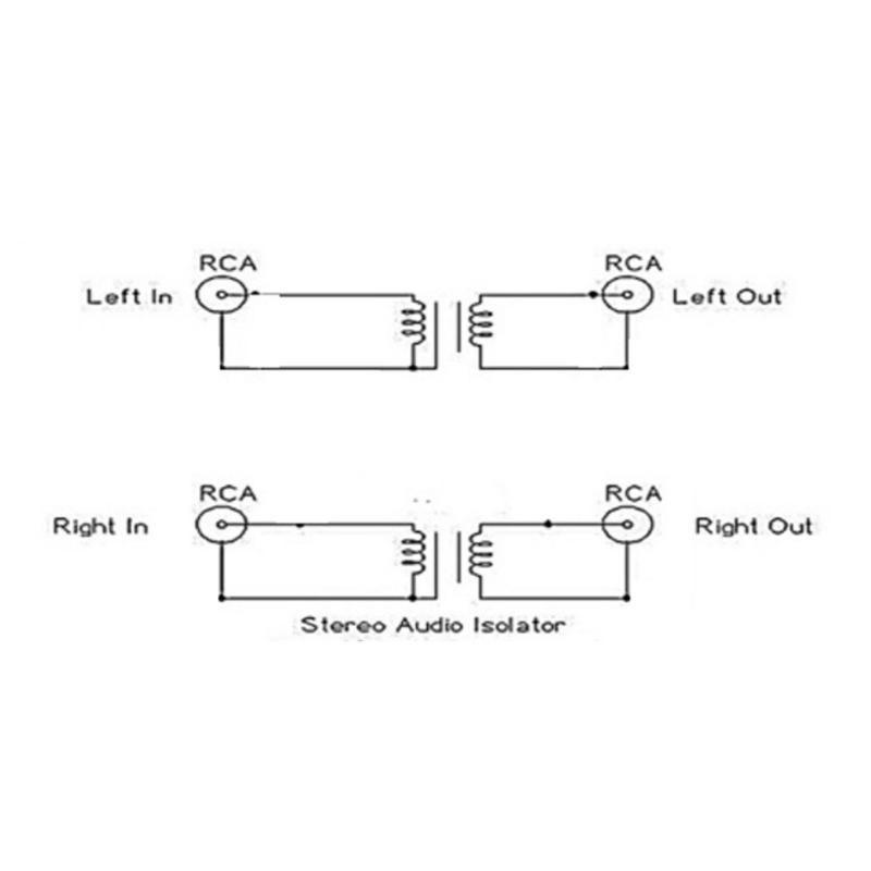 Professional Audios Ground Looping Noise Isolator Eliminates Hum Buzzs Noise for Studio Home Theater Recording Systems