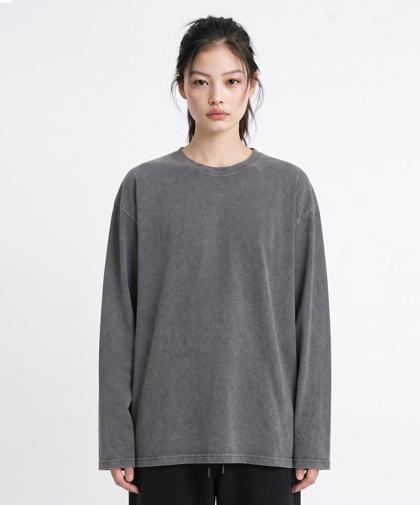 OHP OHP Standard Pigment Long Sleeve T-Shirt Gray