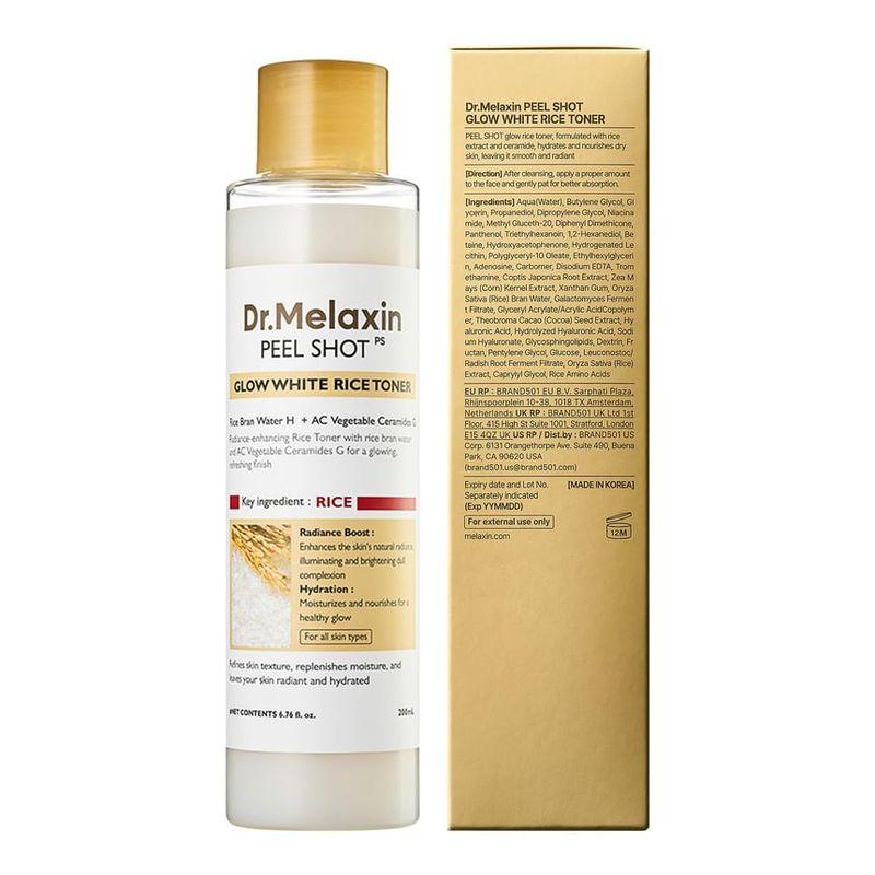 Dr.Melaxin - Peel Shot Glow White Rice Toner Bundle Set