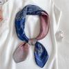 New Paisley Print Small Square Scarf Simulated Silk Thin Neck Scarf Mature Style Sunscreen Headscarf For Women