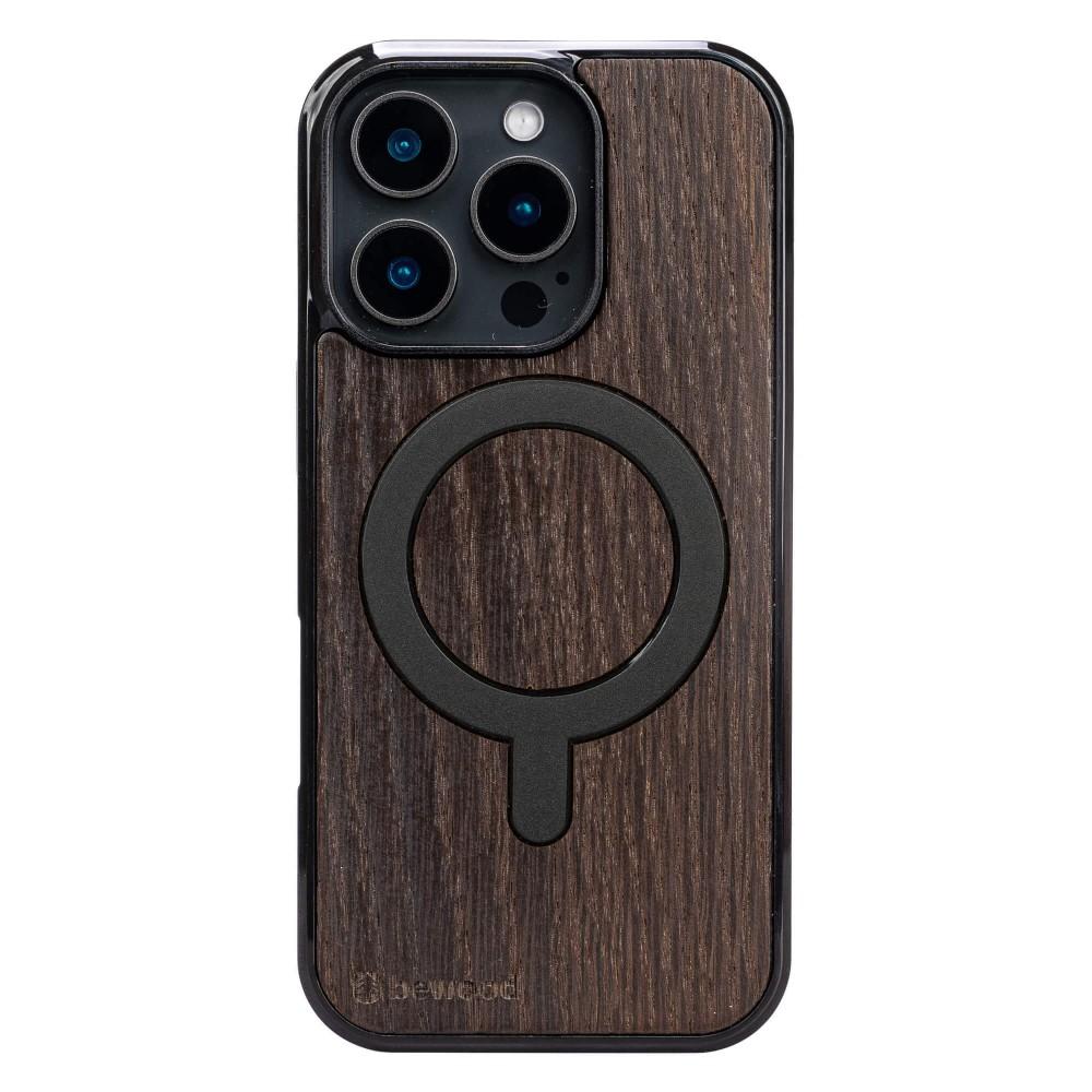 Bewood Wooden Case for iPhone 16 Pro Smoked OAK with MagSafe