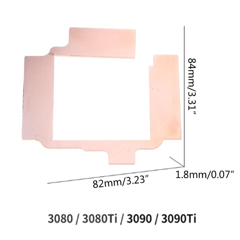 GPU M Copper Heat Sink For Diator Memory Miner 3080ti 3090 3090ti GPU 15-40 Degree Thermal Pad