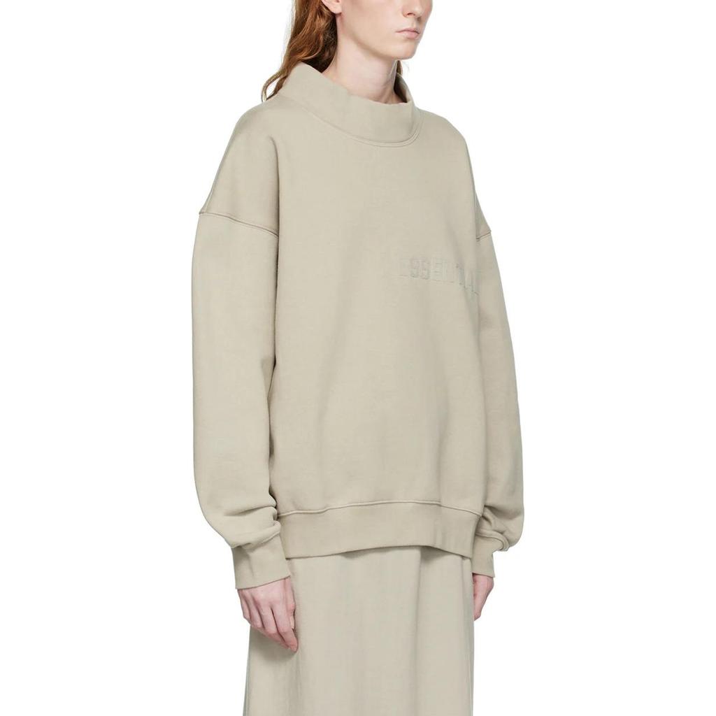 Fear of God Essentials FW22 Свитшот-пуловер с высоким воротником Smoke Флисовая толстовка Женская толстовка Пепельно-серый FOG-FW22-824