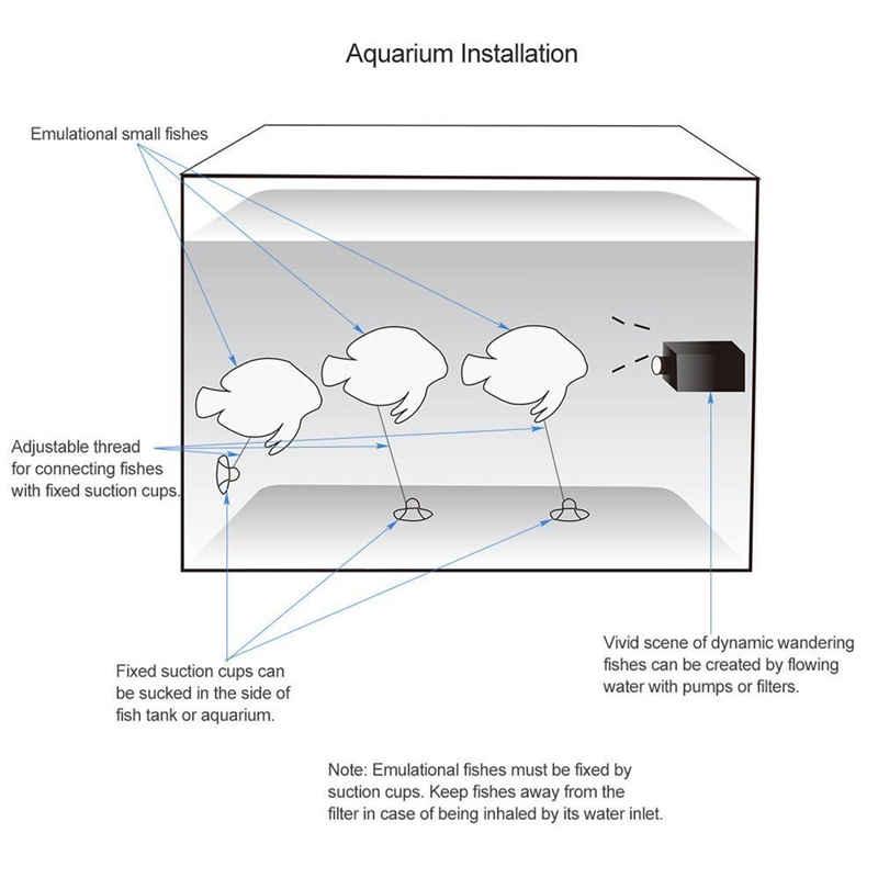Силиконовая светящаяся рыбка для украшения аквариума