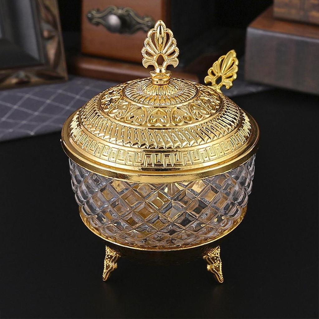 Sugar Bowl with Lid Storage Jar Dustproof Spoon Food Container Decorative for