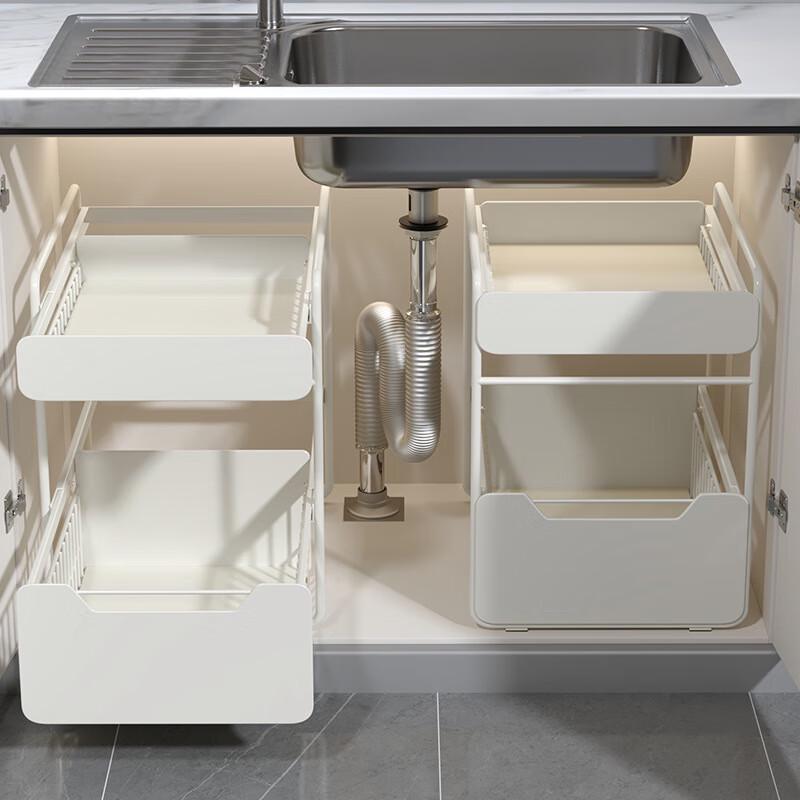 Upgraded Double-Layer Pull-Out Cabinet Organizer