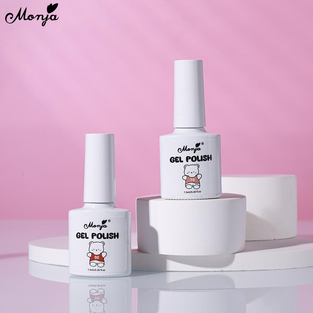 monja 7,3 мл УФ-гель-лак для дизайна ногтей желе ледяной полупрозрачный блестящий глянцевый лак гибридный отмачиваемый салонный лак для маникюра «сделай сам»