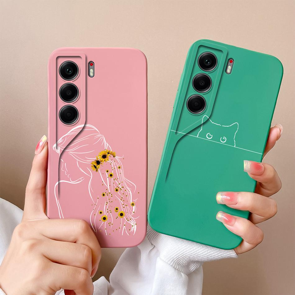 Чехол для Tecno Camon 40 Pro 4G 5G Простой Бабочка Мягкий Жидкий Силикон Защита Камеры Задняя Крышка Для Camon40 Pro Корпус Телефона