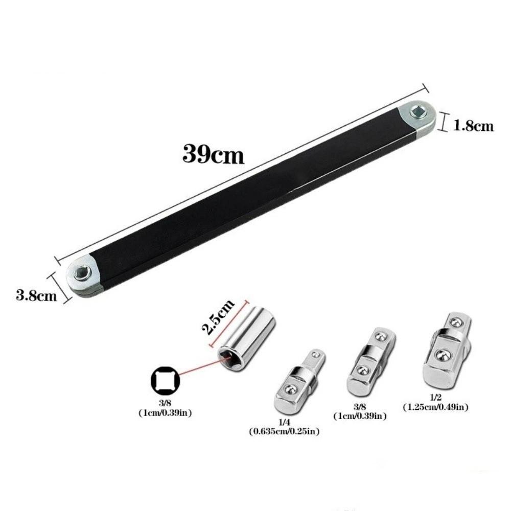 4 адаптера удлинителя ключ инструмент для узких пространств 1/2" 1/4" 3/8" Профессиональный смещенный удлинитель ключ головка трещотка