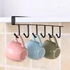 3/6Pcs Shelf Mug Hanger Storage Hooks Simple Installation Under-Cabinet Coffee Mug Holder Kitchen Utensils Organizer
