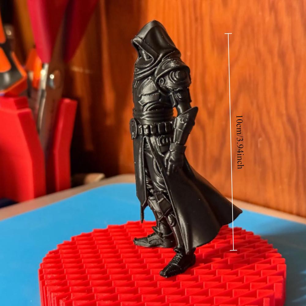 Shadow Sentry Armor Knight Statue, 3D Printed Unscrupulous Knight Role Playing Game Accessories, and Artistic Desktop Decoration