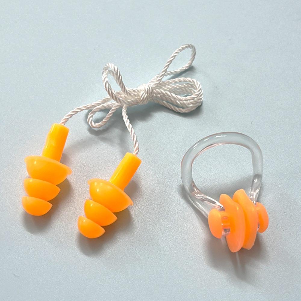 Soft Silicone Ear Plugs With Box Waterproof Swim Dive Supplies Accessories Nose Clip Sleep