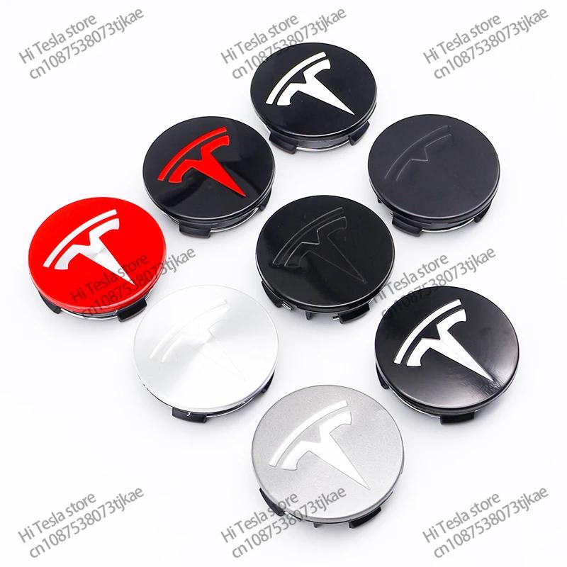 ahsgp6 56mm 4 Piece Wheel Tire Center Cap Logo for Tesla Original Hub Caps Model3 Model Y Model S X High Quality Auto Accessories