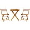 VidaXL Ensemble de bistro 3 pcs taupe tissu et bois massif, ensemble de bistro de jardin, ensemble de balcon, ensemble de 3281846