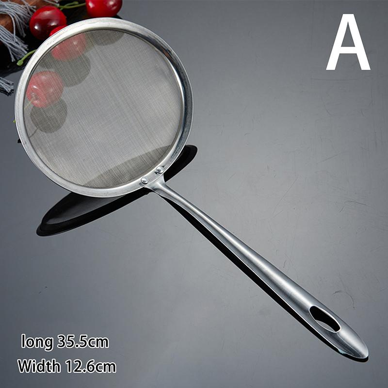 Дуршлаг из нержавеющей стали с мелкой сеткой Фильтр для соевого молока Масляный фильтр Ложка Пенопластовая ложка Сетка Гаджеты для утечек Кухонные принадлежности