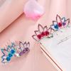 Hairclip Rose Flower Crystal Rhinestone Hair Jewelry Crown Hairpin Hair Comb For Girls Kids Gift