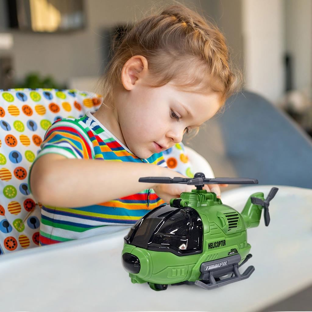 Имитация модели вертолета с вращением, подходит для подарков на день рождения для мальчиков и девочек