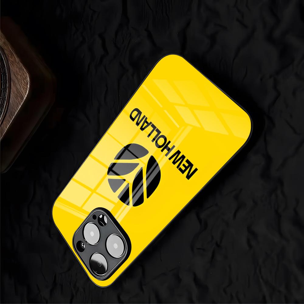 Чехол для телефона Tractor N-New H-Holland Для IPhone 17 Air Pro Max 16 15 14 Pro Max 13 12 Plus Стеклянная крышка