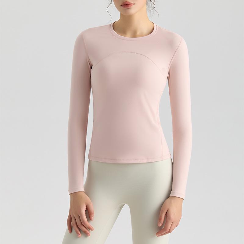 Autumn Long Sleeve Women's Slimming Yoga Top - Quick Dry for Pilates and Running