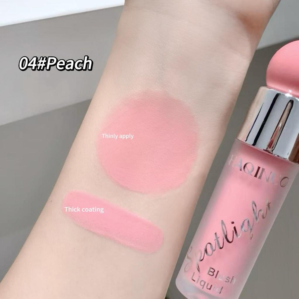 SHAQINUO Сияющие жидкие румяна и хайлайтер дуо 12ч сияние росы Легкий водно-гелевый Наслаиваемый Зеркало